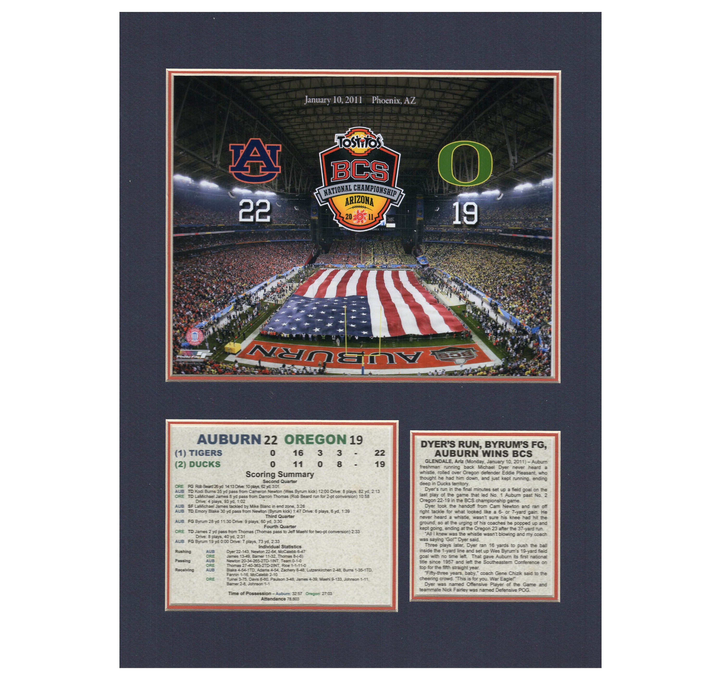 Auburn University Tigers BCS College Football Championship Tribute