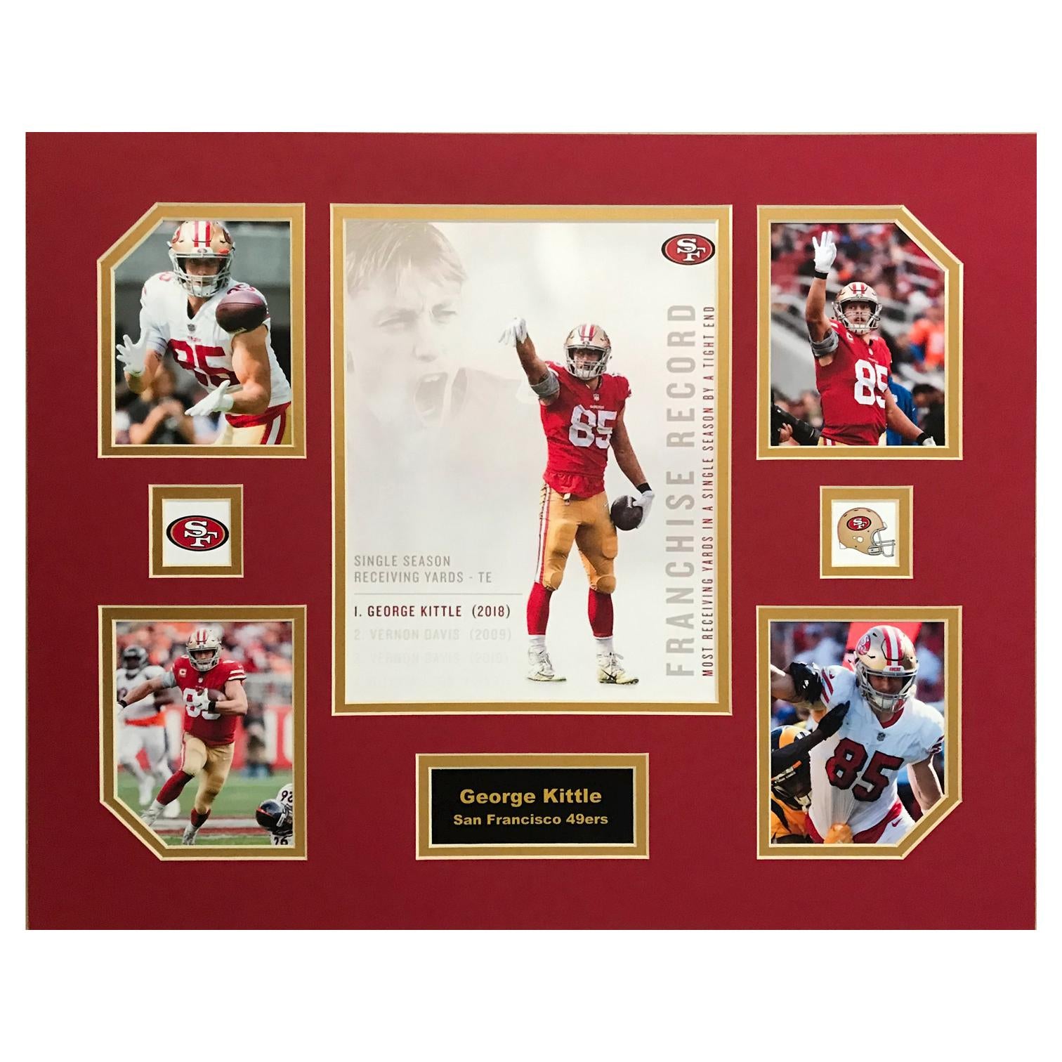 George Kittle San Francisco 49ers NFL Football 16 x 20 inch Collage