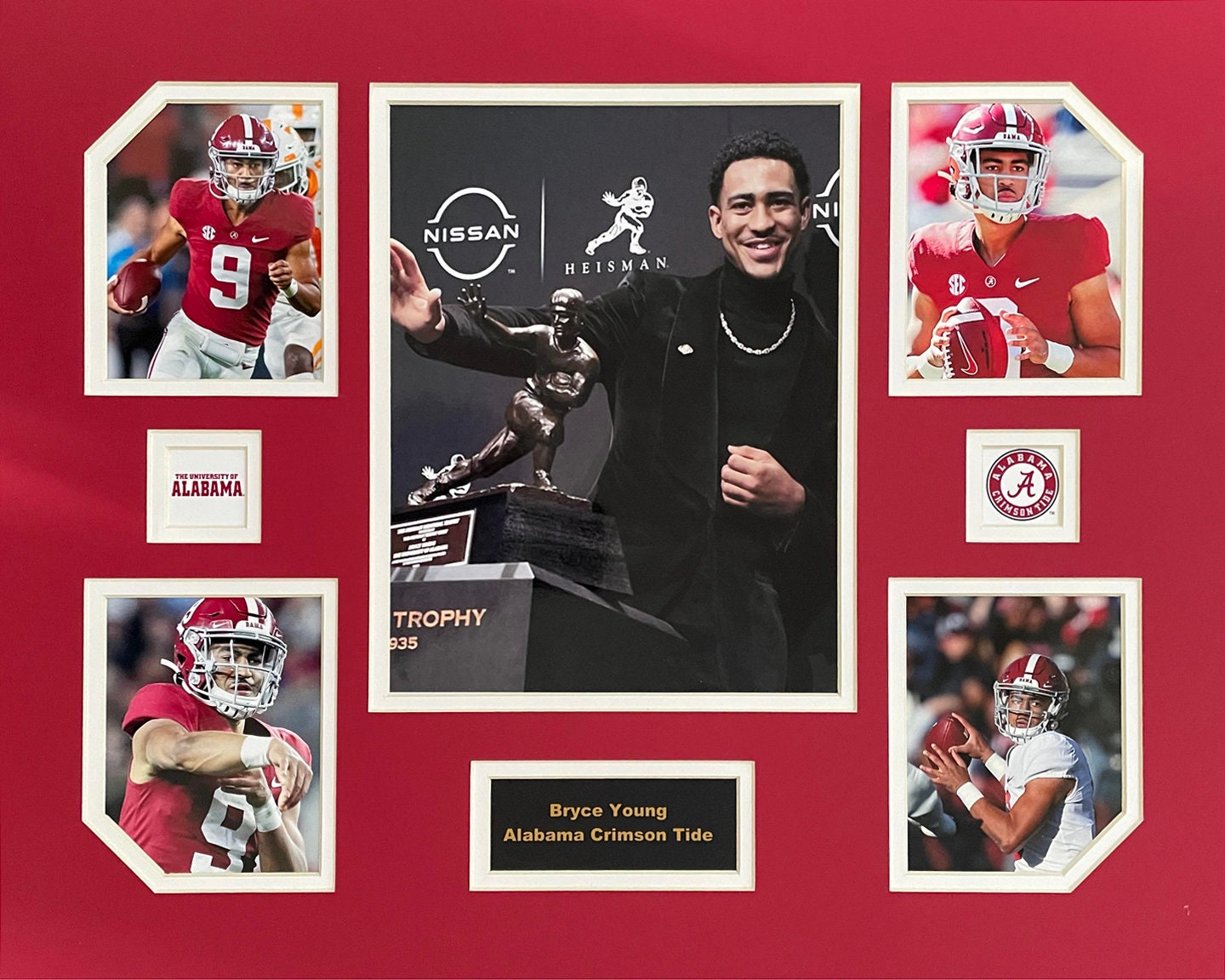 Bryce Young U Alabama Crimson Tide NCAA Football Heisman Trophy 16 x 20 inch Collage