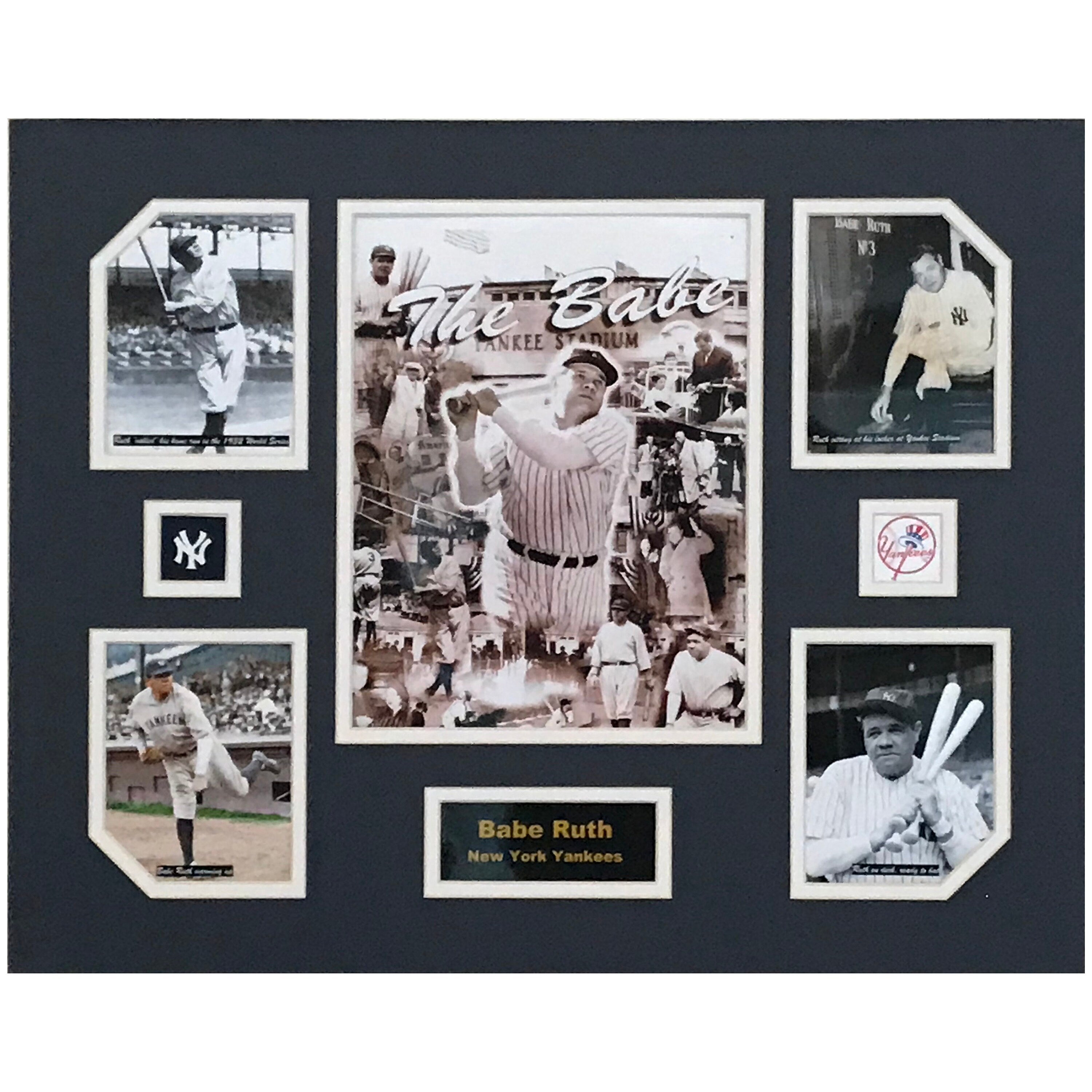 Babe Ruth New York Yankees MLB Baseball 16 x 20 inch Collage