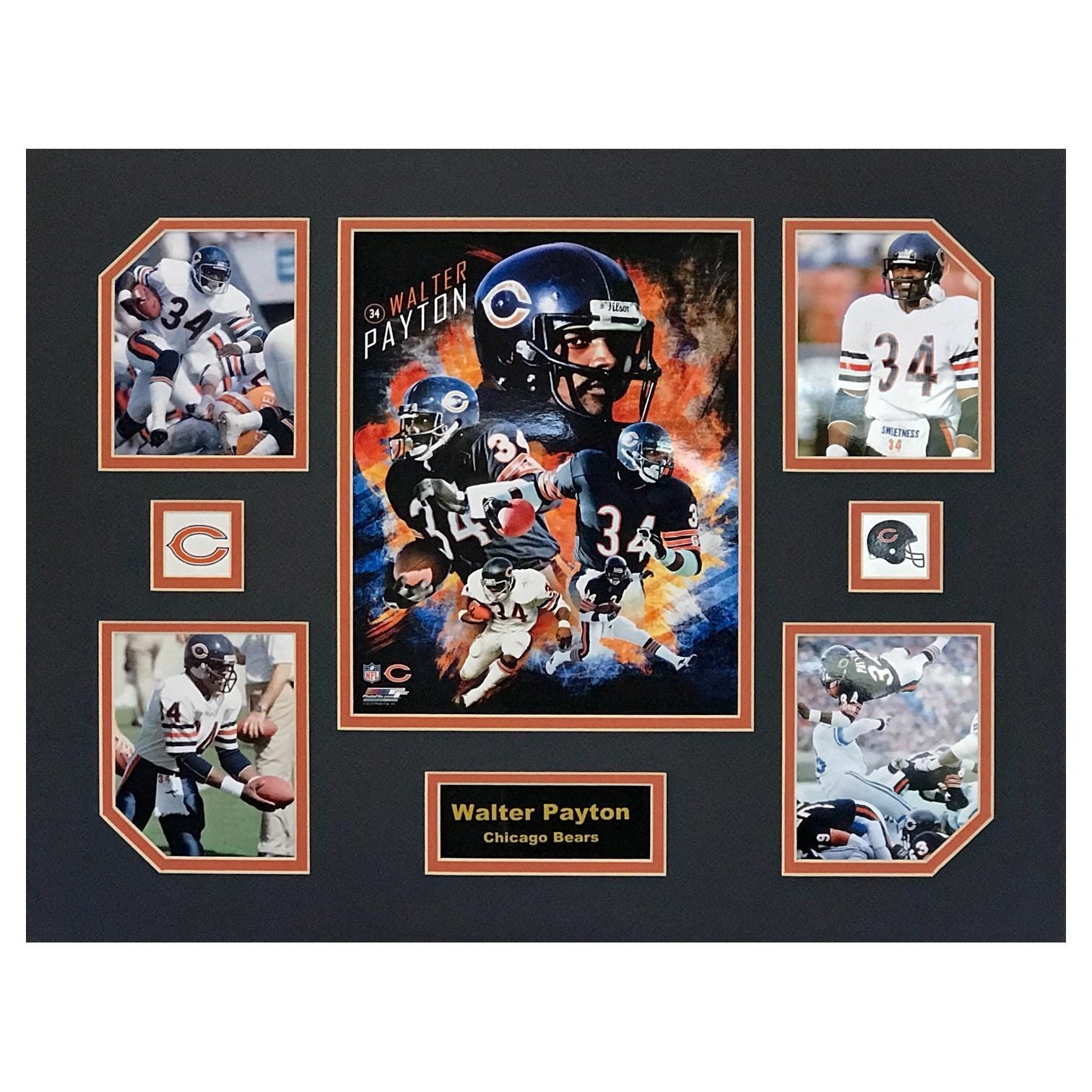 Walter Payton Chicago Bears NFL Football 16 x 20 inch Collage